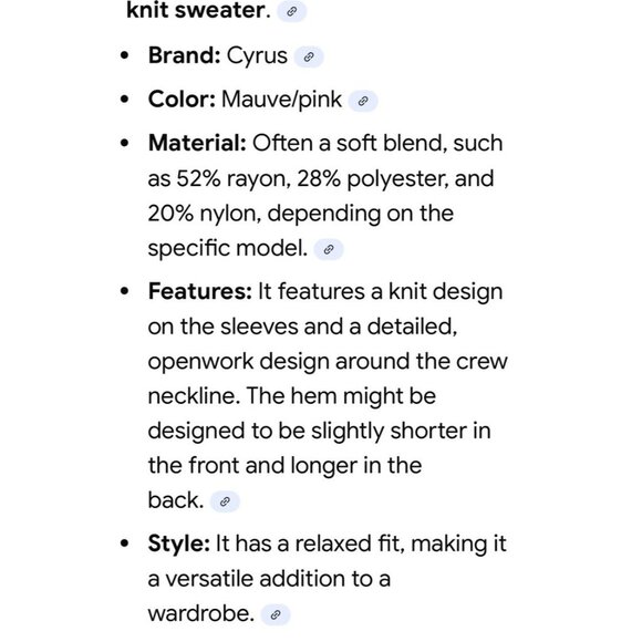 Cyrus Women's Crew Neck Knit Sweater Pullover Pink Soft Size 1X Casual Winter - Picture 8 of 8